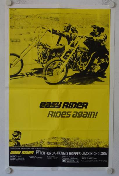Easy Rider re-release US Onesheet movie poster